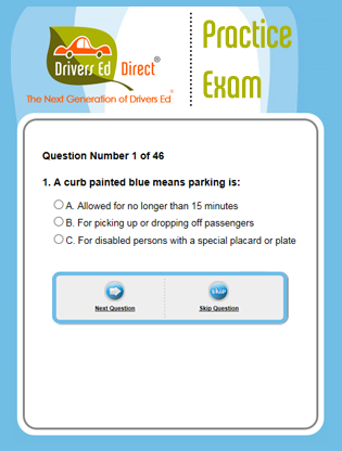 Lots of DMV Exam Questions